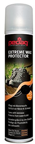 Pedag Extreme Wachs Protector - Hochleistungsimprägnierer für alle glatten und genarbten Leder robuster Arbeits-, Sport- und Outdoorschuhe. (250 ml, Schwarz)