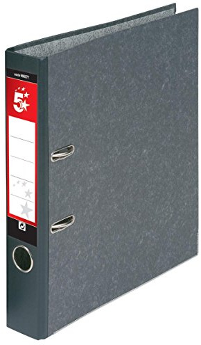 5 Star Mini Lever Arch File 50mm Spine A4 Cloudy Grey [Pack of 10]