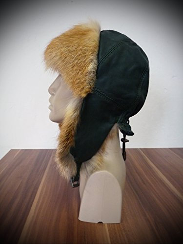 Natur-Fell-Shop ECHTE PELZMÜTZE FELLMÜTZE Pelz Nappaleder ROTFUCHS NEU