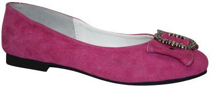 Edelnice Trachtenmode Damen Trachten Leder Ballerinas pink Gr 38