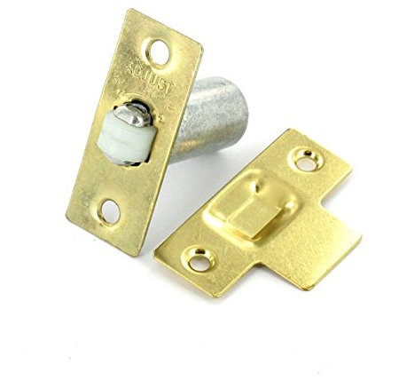 Securit Adjustable Roller Ball Door Catch - Polished Brass
