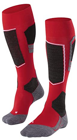 FALKE Herren Skisocken SK4 Advanced M KH Wolle Warm Dünn 1 Paar, Rot (Lipstick 8000), 39-41