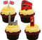 Made4You Britain is Great! Union Jack, London Bus, Big Ben etc. Edible Cupcake Toppers - Stand-up Wafer Cupcake Toppers (Pack of 24)