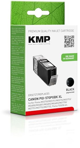 KMP Tintenpatrone passend für Canon PGI570PGBKXL Black (0318C001) - C107BPIX - für Canon Pixma MG 5750, MG 5751, MG 5752, MG 5753, MG 6850, MG... etc.