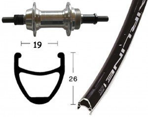 MTB HR 26 Vuelta Xplora / Alu Nabe 6-/7-fach, 36-Loch, 135mm Achse