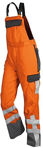 KÜBLER Workwear | SAFETY 7 Arbeitslatzhose PSA 3 | warnorange/anthrazit | Größe 98