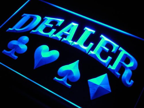 ADVPRO s220-b Dealer Poker Casino Neon Light Sign Barlicht Neonlicht Lichtwerbung