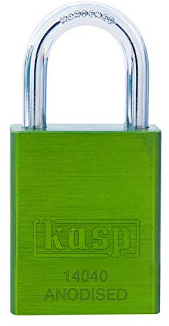 Kasp K14040GRED Vorhaengeschloss 38mm verschieden schließend Gruen, Grün