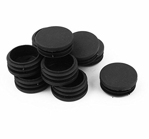 sourcing map 10 Stück Pfostenkappe Lamellenstopfen Stuhl Tisch Beine 42mm Durchmesser Kappe runde Form Gerippte