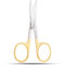 Fine Lines - Thick Nail Scissors - Stainless Steel Curved Scissor for Women & Men - Gold Manicure Scissors for Nails, Cuticle & Hair Trimming - Suitable for Manicure, Pedicure, Hair & Beard Grooming