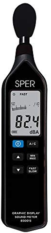 Display grafico Sper Scientific 850015 Sound Meter, meets ANSI s1.4 tipo 2 e IEC 61672 – 1, classe 2