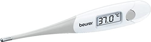 Beurer Termómetro digital flexible e impermeable FT 13 con advertencia visual y acústica de fiebre, práctico medidor de fiebre para bebés, niños y adultos, blanco, paquete de 1