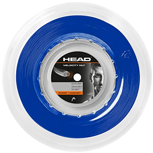 HEAD Unisex-Adult Velocity MLT Rolle Tennis-Saite, Blau, 1.30 mm / 16 g