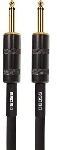 BOSS Cable de altavoz Bsc-3, cable con núcleo de cobre de 14 AWG, conectores de 1/4 de pulgada, 3 pies/1 m de longitud