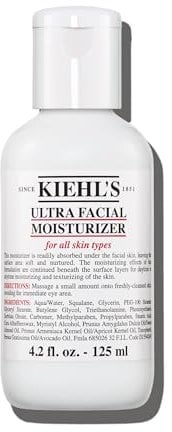 Kiehl's Ultra Facial Moisturiser, Face Moisturiser For Women & Men, Suitable for All Skin Types, Fragrance-Free, 125ml