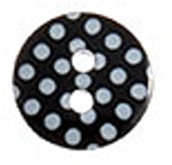 Spotty Button - 20 lignes/12mm - Black/White