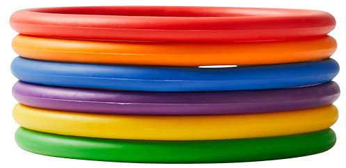 Gonge - Regenbogen-Ringe, 6 Stück - Tauch-Ringe Gymnastik-Ringe