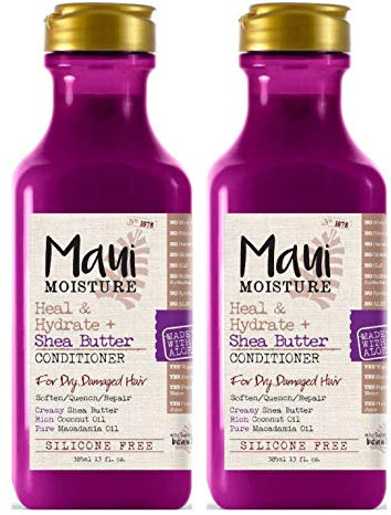 Maui Moisture Revive & Hydrate Sheabutter Shampoo x 385 ml & Maui Moisture Revive & Hydrate Shea Butter Conditioner, 385 ml, 2er-Pack, für trockenes, beschädigtes Haar