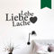 WANDKINGS Wandtattoo Lebe Liebe Lache (mit Herz) 125 x 63 cm dunkelgrün - erhältlich in 33 Farben