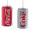 Kurt S. Adler Coca-Cola Dosenornamente, Kunststoff, Glitzernd, 11,4 cm, 2 Stück, Weihnachten