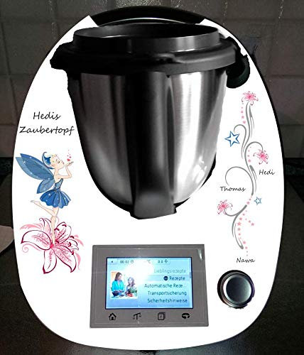 Aufkleber passend für Thermomix TM 5 Fee taubenblau