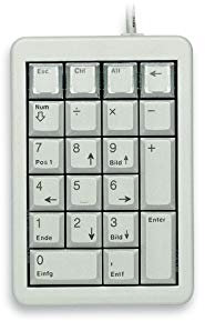 CHERRY G84-4700, Programmable Keypad, US-Layout with Numeric Keypad, Wired (USB-Connection), Plug & Play, Mechanical CHERRY ML Switches, Grey