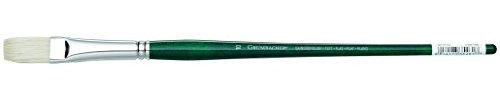 Grumbacher Gainsborough Flat Oil and Acrylic Brush, Hog Bristle, Size 10 (1271F.10)