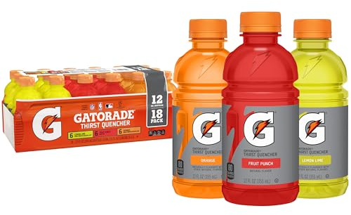 Gatorade Thirst Quencher Sports Drink, Variety Pack, 12 Fl Oz (Pack of 18)