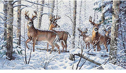 Dimensions D35130 | Woodland Winters Picture Counted Cross Stitch Kit 46 x 25cm