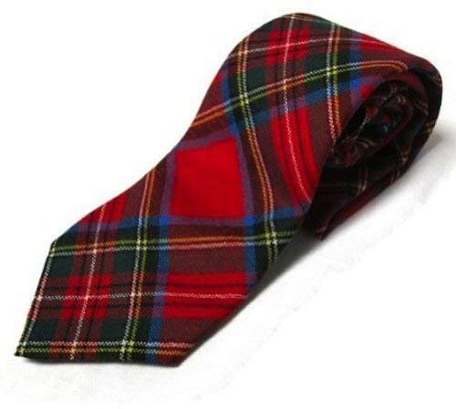 Krawatte Royal Stewart, 100 % Wolle, Schottenmuster