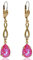 Jugendstil Ohrhänger Pink Gold mit Markenkristallen Damen Ohrringe Gold NOBEL SCHMUCK