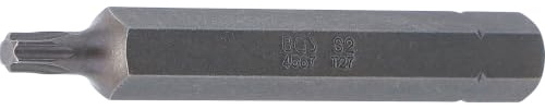 BGS 4567 | Bit | T-Profil (für Torx) T27 | Länge 75 mm | Antrieb Außensechskant 10 mm (3/8) | Chrom-Vanadium-Stahl (S2)