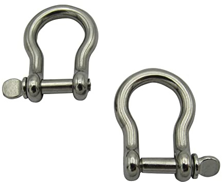 Secure Fix Direct X2 4mm Bow Shackles With Screw Collar Pins 316 Stainless Steel - A4 Rigging