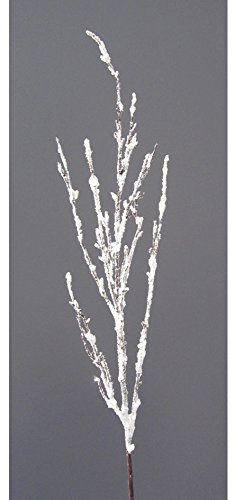 Gasper Künstlicher PFIRSICHZWEIG mit Schnee. Ca 102 cm. Winter- Zweig/AST beschneit.