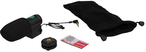 vhbw Stereo-Mikrofon kompatibel mit Nikon Coolpix P7800 Kamera - Externes Mikrofon