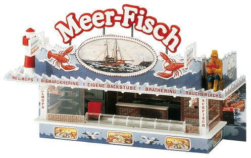 FALLER 140445 - Kirmesbude Meer-Fisch, Mittel, Weiß