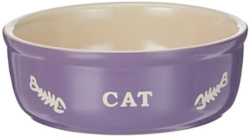 Nobby Katzen Keramikschale CAT, lila / beige Ø13,5 X 5 cm, 1 Stück