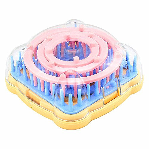 Alimitopia Flower Knitting Loom Kit,DIY Wool Yarn Flower Maker Weaver Tool Set with Needle