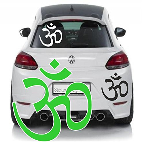 Om Symbol AUM Indien Inde Auto Laptop Aufkleber Sticker Wandtattoo Wandaufkleber Wandsticker Wohnzimmer Kinderzimmer (30 cm)