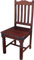 GURU SHOP Stuhl im Kolonialstil R444 Dunkel - Modell 4, Braun, 100x46x48 cm, Sitzmöbel