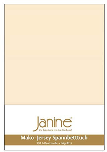 Janine Spannbetttuch 5007 Mako Jersey 90/190 bis 100/200 cm leinen Fb. 27