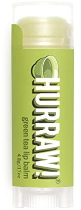 Hurraw! Green Tea Lip Balm: Organic, Certified Vegan, Cruelty and Gluten Free. Non-GMO, 100% Natural Ingredients. Bee, Shea, Soy and Palm Free. Made in USA