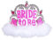 W WIDMANN MILANO Party Fashion 8869B - Diadem Bride to Be, mit Schmucksteinen und weißen Marabu Federn, Kopfschmuck, Krone, Bachelorette Party, Junggesellinnenabschied, JGA, Accessoire