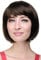 WIG ME UP - 703-8 Sexy Bob, Perücke, gerader Pony, Braun, Mittel-Aschbraun