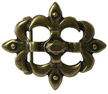 Dark Dreams Gothic Mittelalter LARP Buckle Schnalle für Gürtel einsame Lilie altmessing