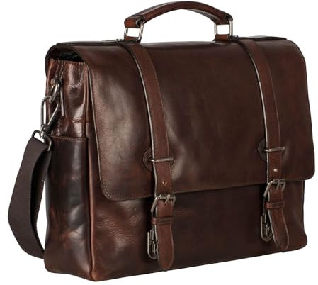 Leonhard Heyden Roma Briefcase 2 Compartments Brown