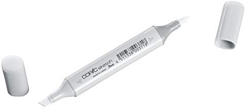 COPIC Sketch Marker Typ E - 55, Light Camel, professioneller Pinselmarker, mit einer Super-Brush-Spitze und einer Medium-Broad-Spitze