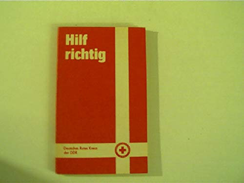 Hilf richtig Lehrbuch DRK DDR Rotes Kreuz