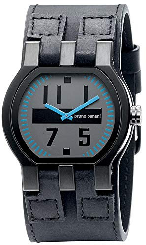 Bruno Banani Herren-Armbanduhr XL Zeno Gents Analog Leder BR20994