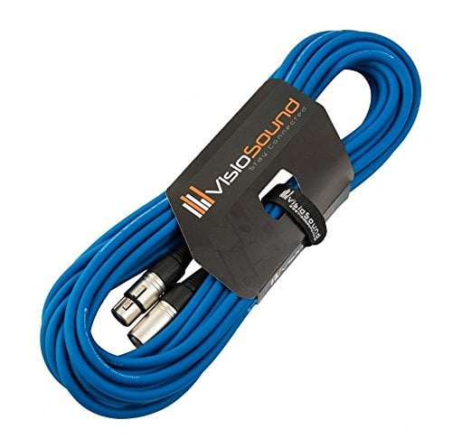 Male to Female XLR Mic Lead/Balanced Microphone/Mic Patch Cable / 7 Colours 10m Blue
